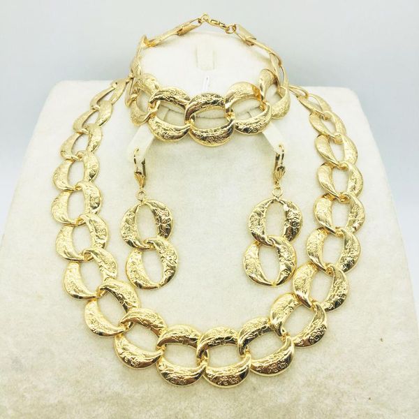 

earrings & necklace bridal gift fashion african jewelry set female bracelet travel gold, Silver