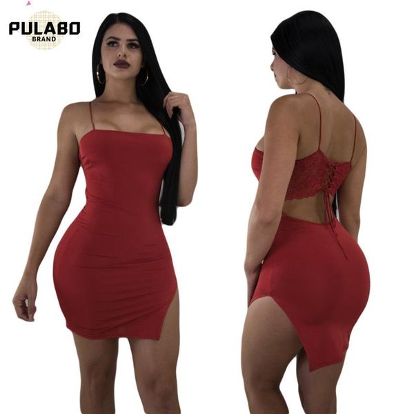 

sling irregularity dress backless bodycon summer 2021 strapless spaghetti strap split mini party casual dresses, Black;gray