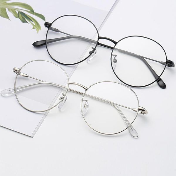 

fashion sunglasses frames glasses frame women alloy ultralight 2021 eye ladies myopia computer transparent, Black