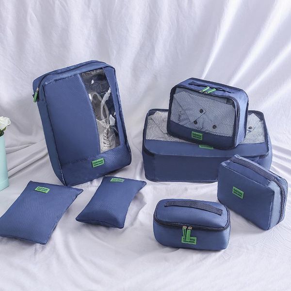 

duffel bags travel storage bag set portable luggage clothing sorting manufacturer direct selling 7-piece