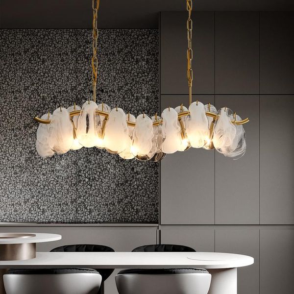 

light luxury post-modern dining room chandelier creative model living bar table pendant lamps