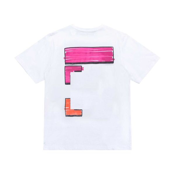 

fashion brand design mens printed back x marker pen pink arrow tee men womens sunmer designer tshirt casual streetwear shirt, White;black