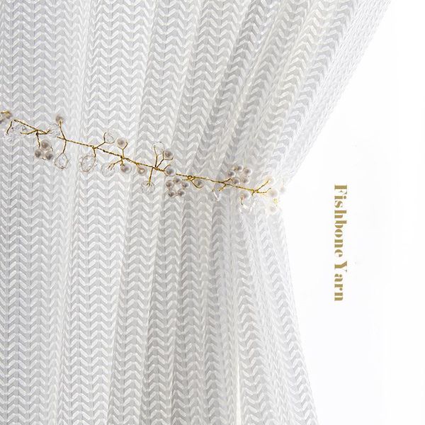 

curtain & drapes bileehome nordic luxury plain curtains living room bedroom thickened transparent fishbone balcony window screen