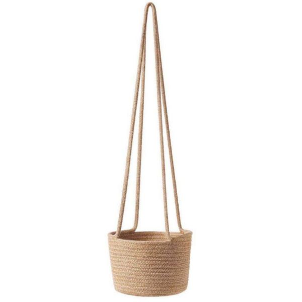 

planters & pots nordic plants hanger natural seagrass flower basket holder hanging home balcony garden decoration wall art