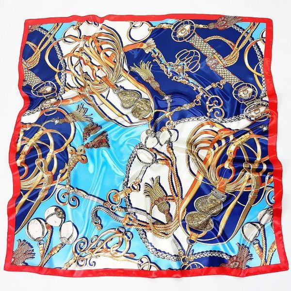 

scarves 90cm belt tassel color matching ladies large square scarf neck gaiter shawl sunscreen head bandanas hairband hijab, Blue;gray