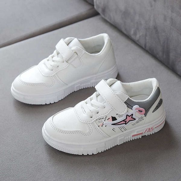 

girls' white sneakers boys' white shoes big children's casual sneakers elementary school students' sports shoes g1025, Black;red