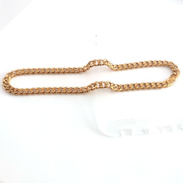 

real 14k fine solid gold finish new double curved cuban chain men necklace 24" custom 10mm width thickness heavy, Silver