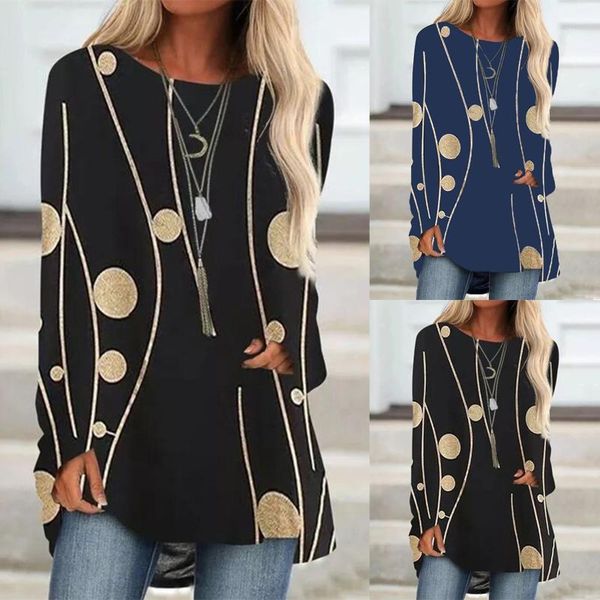 

casual pattern print women blouse autumn elegant long sleeve shirt winter o neck blusa pullovers women's blouses & shirts, White