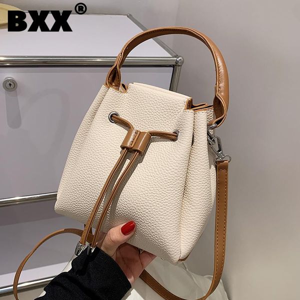 

evening bags [bxx] small drawstring bucket pu leather crossbody for women 2021 bag handbags trending luxury hand hu774
