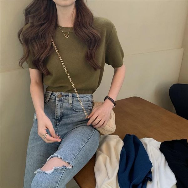 

women's t-shirt wholesale 2021 spring summer autumn fashion casual woman lady beautiful nice women female fy8610, White