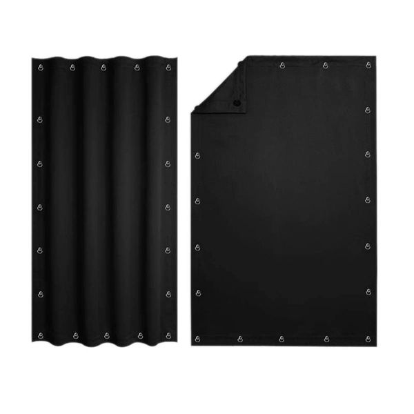 

2pcs temporary blackout blinds curtain for window adjustable suckers sunlight blocking thermal insulated curtains & drapes