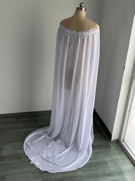 

wraps & jackets chiffon capelet lvory / white lace bridal capes bolero wedding cape shawl dress coat