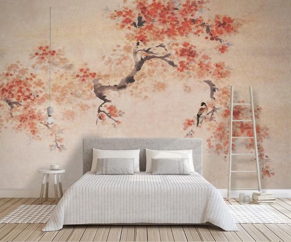 

flower and bird wallpaper plum blossom wall murals custom 3d bedroom living room restaurant background covering wallpapers