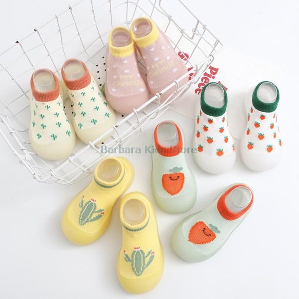 

first walkers infant girls anti-slip baby shoes boys socks toddler kid soft rubber sole cute shoe knit booties