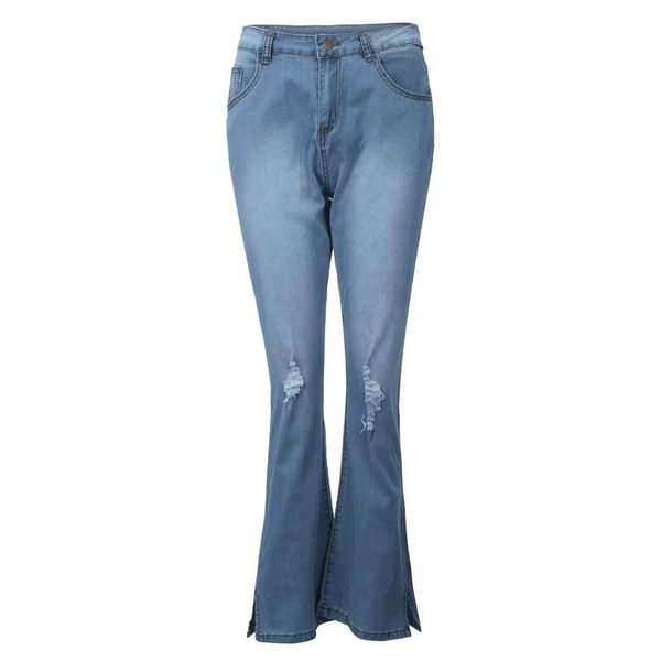 

harem pants vintage fashion women high waisted skinny denim jeans pocket stretch slim button women's, Blue