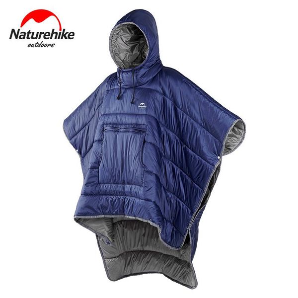 

sleeping bags naturehike ultralight outdoor camping bag portable cloak style lazy winter poncho travel quilt nh18d010-p