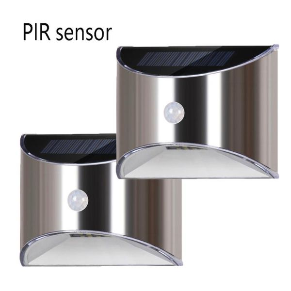 

solar lamps est led light outdoor lamp pir motion sensor wall waterproof powered sunlight for garden decoration