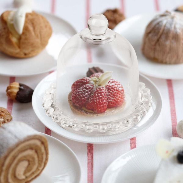 

dishes & plates 5pcs transparent fruit fresh-keeping cover dessert protection cake