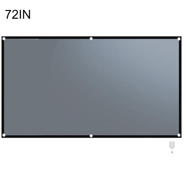 

projection screens 60/72/84/92/100/110/120/130/133inch foldable screen metal anti light curtain home outdoor office 3d