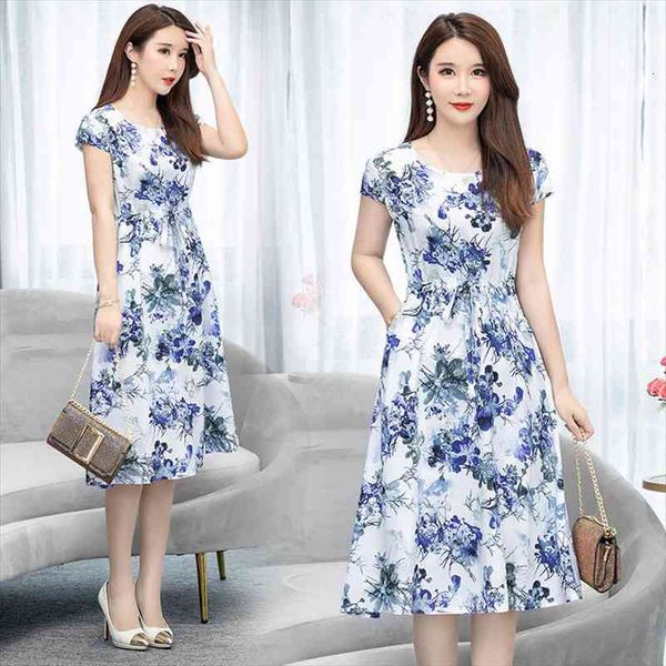 

loose party vestidos casual dress sundress plus size women clothes print elegant o-neck short sleeve summer straight natural, Black;gray