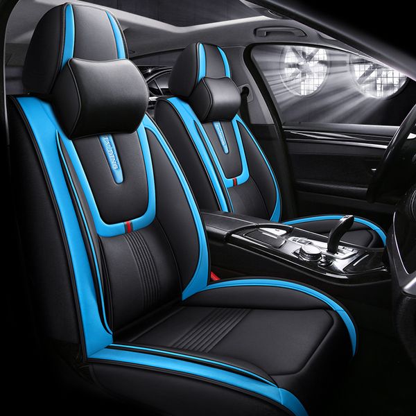 

car accessory seat cover for sedan suv durable leather universal five seats set cushion including front and rear covers full covered gray de