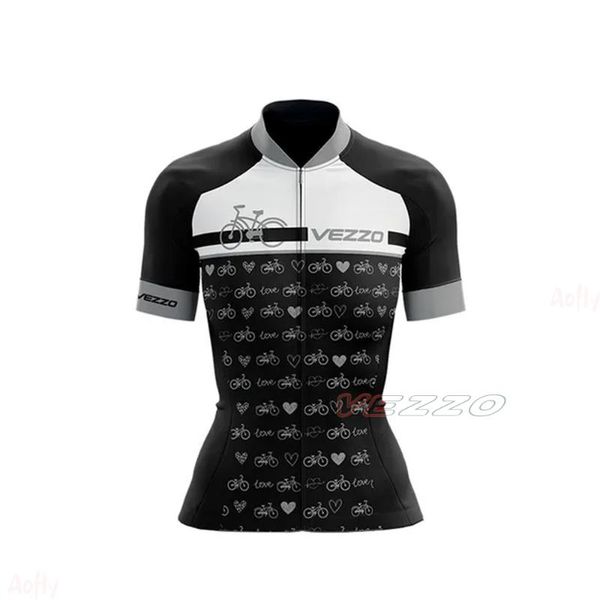 

racing sets 2021vezzo women's professional 100%polyester short sleeve jersey mtb cycling clothing ropa ciclismo road breathable bicycle, Black;blue