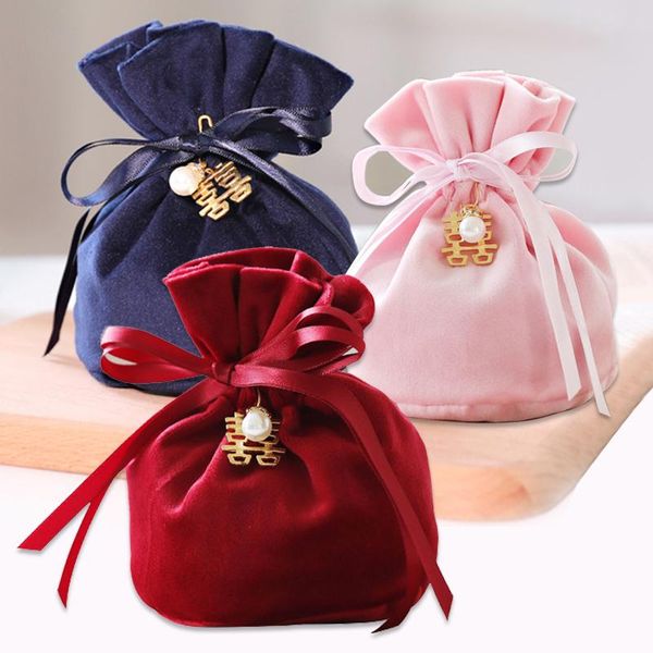

gift wrap velvet candy bag packaging jewelry storage wedding holiday party supplies