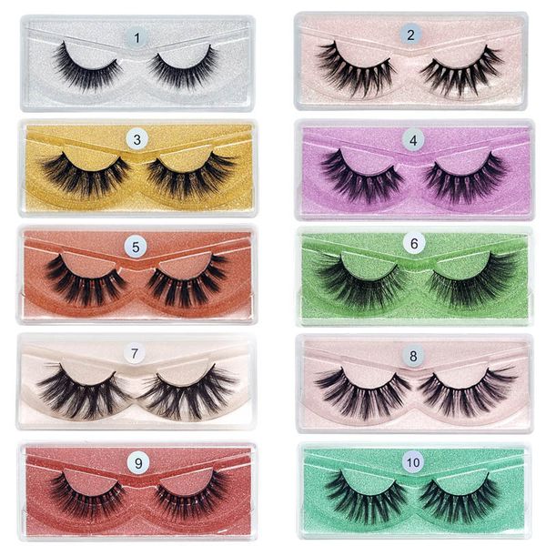 

1 pair 3d faux mink eyelashes natural thick long fake eyelash with box