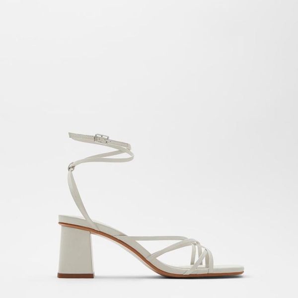 

high heel sandal for women square toe suit female beige shoes lady 2021 ankle strap med high-heeled black clear medium girls dress