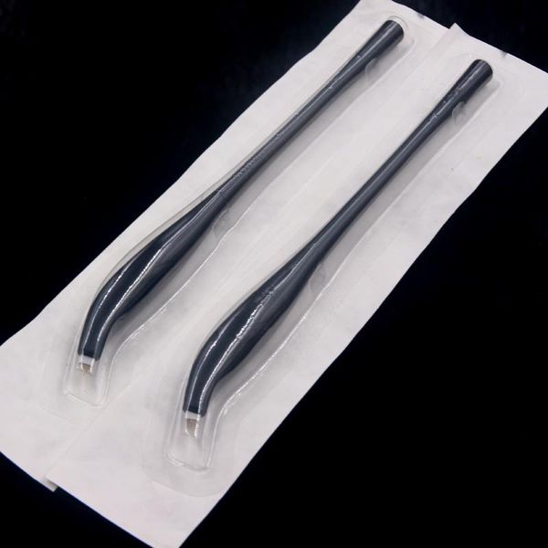 

tattoo guns kits 50pcs disposable microblading manual pen 14f shape eyebrow needles permanent makeup needle hand tools