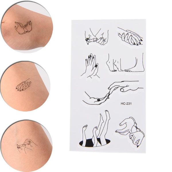 

temporary tattoos henna fake flash tattoo sticker fingers toes body art harajuku waterproof 10.5*6cm