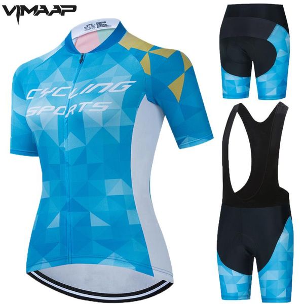 

racing sets 2021 strava women team cycling jersey summer bike clothing short sleeve suit mtb bib shorts set ropa ciclismo maillot mujer, Black;blue