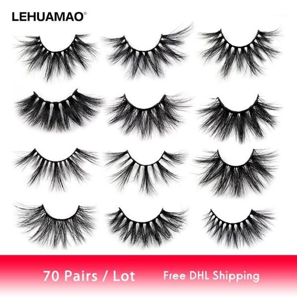 

25mm eyelashes 3d mink false fluffy long crisscross lashes volume cruelty makeup eyelash 70 pairs1