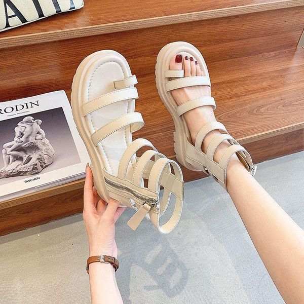 

sandals women summer black flat sandales lightweight woman chunky white shoes ladies sandalias mujer