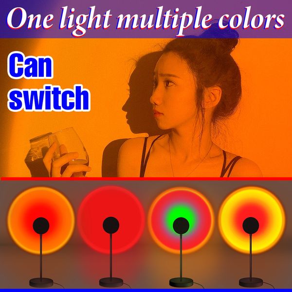 

led projection lamp sunset light night led sunset bulb color lamp 5v usb rainbow lamp desk led decoration atmosphere lightinghello