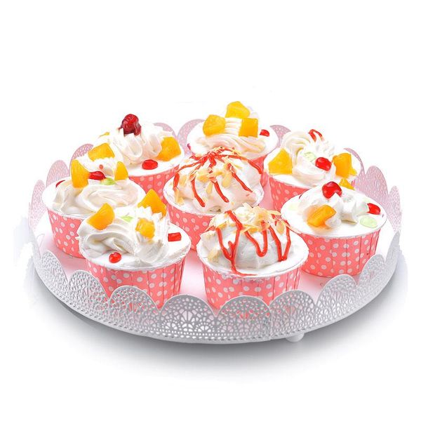 

circle white cupcake cake stands for wedding birthday party supplies tableware dessert donuts display tray baking tools other bakeware