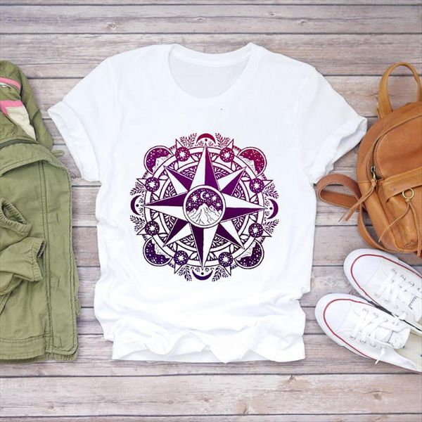 

cartoon fashion 90s cute womens t shirt mountain moon night animal lady women print ladies graphic female, White