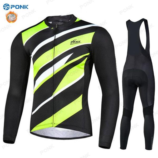 

racing sets winter cycling jersey set keep warm bike clothes long sleeve mtb bicycle thermal fleece clothing ropa ciclismo, Black;blue