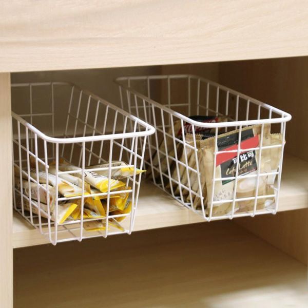 

storage baskets wire wall-mounted basket bathroom kitchen spice seasoning jar rack holder wall home shelf organizador