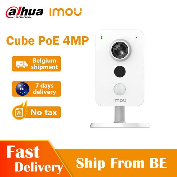 

dahua imou cube poe 4mp ip camera pir detection external alarm interface sound two-way talk cameras