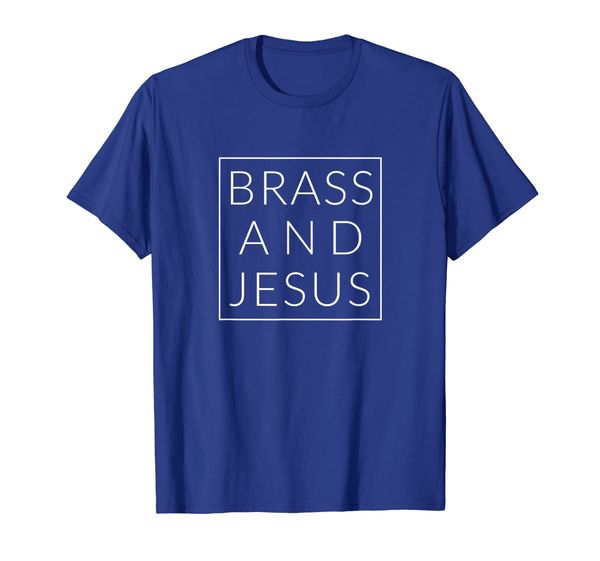 

brass and jesus, christian musician shirt, White;black