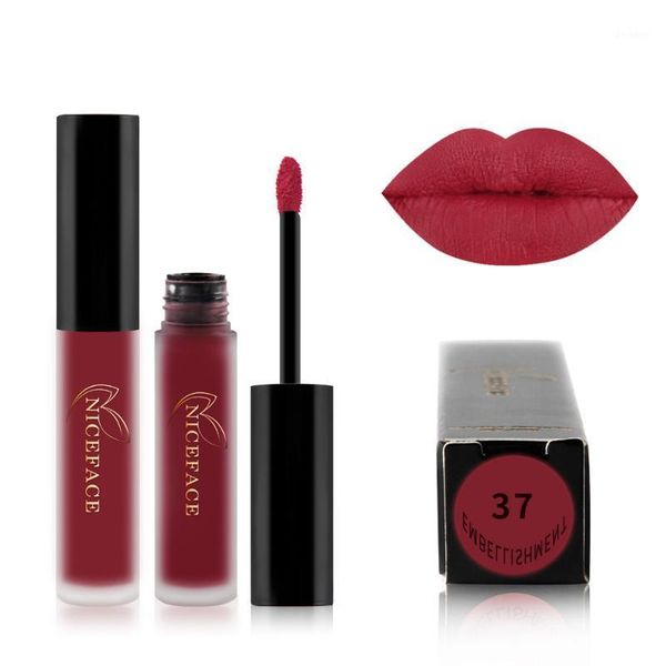

pcs niceface matte lip glaze does not fade and stick cup gloss non-moisturizing lipstick orange1