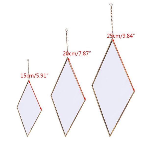 

mirrors rhombus wall hanging mirror gold dressing table makeup bedroom decor