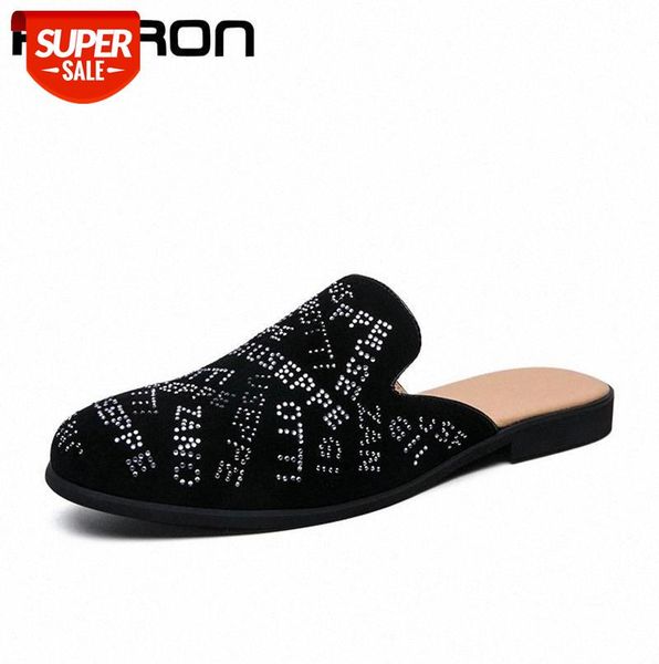 

2020 fashion brand men's shoes handmade leather comfortable loafers banquet party flats zapatos hombre #gw3k