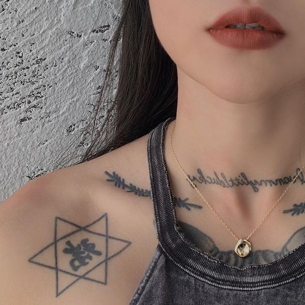 

chains fmily minimalist 925 sterling silver geometric irregular necklace retro fashion wild clavicle chain for girlfriend gift