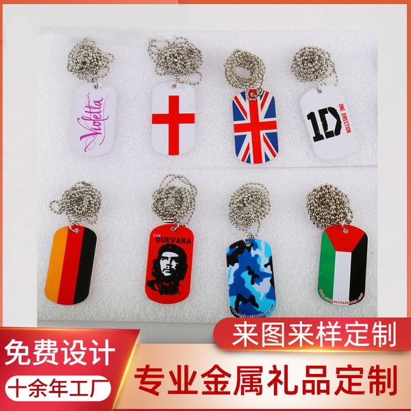 

tag trinket military brand stainless steel dog necklace titanium steel dog tag pendant