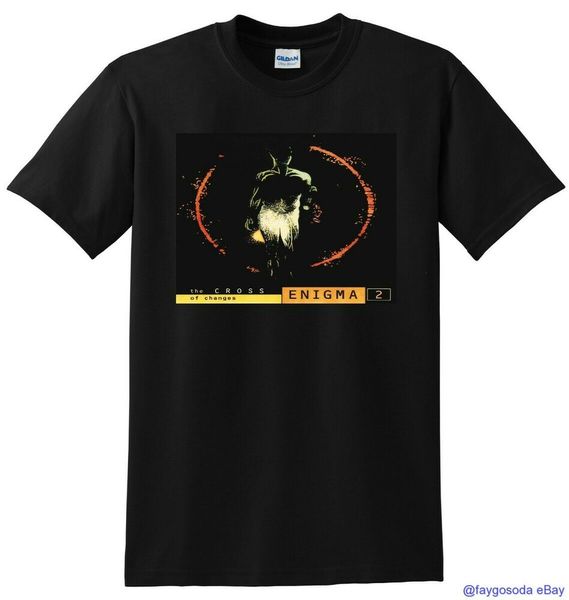 

enigma t shirt the cross of changes vinyl cd cover small medium large or xl, White;black
