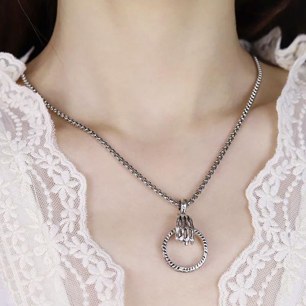 

pendant necklaces women party jewelry vintage cross chain punk hip silver color metal multi-layer rock goth long