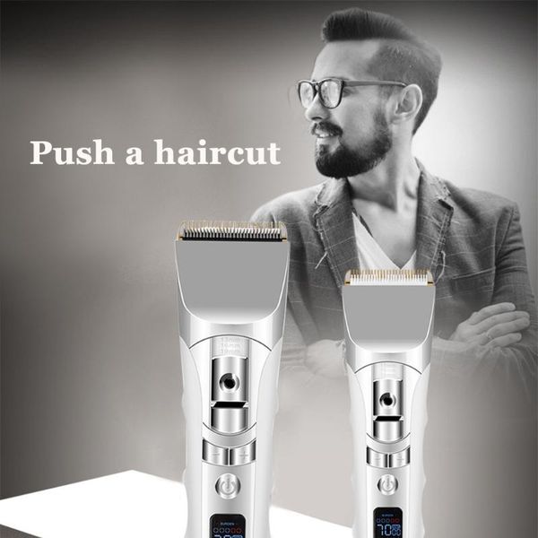 

charging electric hair clipper barber cutter with lcd display screen attachment trimmer styling tools clippers