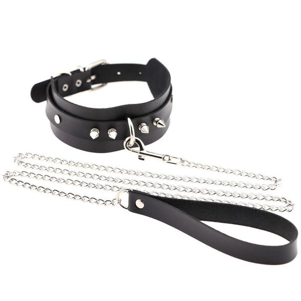 

chokers trendy punk choker collar leather necklaces bondage cosplay goth jewelry women gothic necklace accessories, Golden;silver